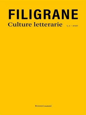 cover image of FILIGRANE. Culture letterarie.